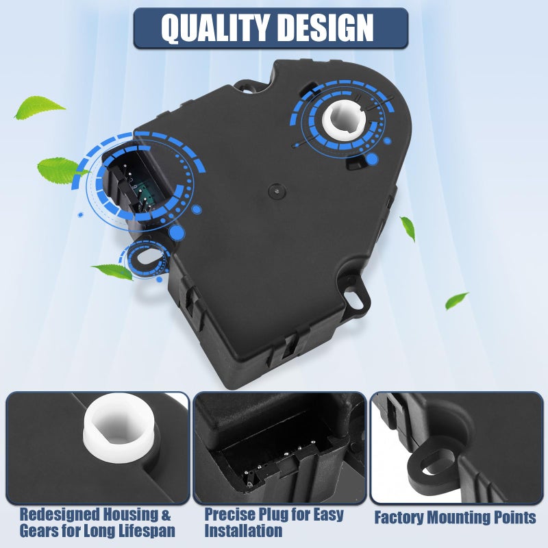 LCWRGS HVAC Blend Door Actuator Compatible with 2003-2014 Chevy Avalanche Suburban Tahoe Silverado 1500 2500 3500 GMC Sierra Yukon XL Cadillac Escalade H2, 604-112 15-73952 - Image 4